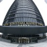 A la altura de la vista de pájaro, sobre la ciudad de Madrid en la torre Eurostars Madrid.